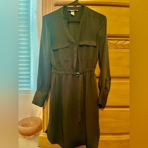 H&M olive green dress